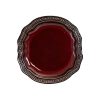 Stoneware Round Oval Dinnerware Dish Set Dark Red