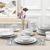 Lorren Home Trends Sirena Dinner Set, Silver