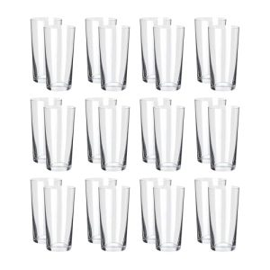 Admiral Cooler Borosilicate Glass Cup, 14.7 oz, Microwave-Safe, Commercial-grade, 24-Pack, Transparent
