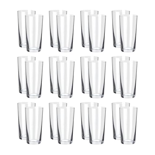 Admiral Cooler Borosilicate Glass Cup, 14.7 oz, Microwave-Safe, Commercial-grade, 24-Pack, Transparent