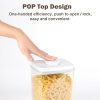 Pop Airtight Food Storage Containers Set with Lids, Large 4.2Qt/4L Food Containers with Scoop, Kitchen Pantry Organization and