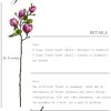 Magnolia Artificial Flowers Branches (Not Included Vase), Faux Fake 20 Heads Magnolias Stems Floral Arrangement Home Decor for