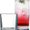 Everyday Drinking Glasses Set of 8 Drinkware Hurricane Glasses, Kitchen Glasses for Cocktail, Iced Coffee, Beer, Ice Tea, Wine,