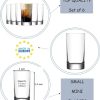 Small Juice Glasses, Mini Clear Glass Cups Tumblers, 5.1 Oz, Drinking Glassware for Orange Juice, Water, Milk, Coffee, Perfect