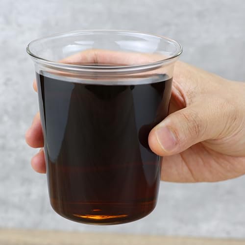 2 Pack Drinking Glasses Crystal Clear Cups for Soda Juice Tea Coffee Beer Cocktails Milk Hot and Cold Drink, Capacity 400ml /