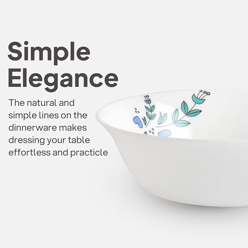 Regal Dinnerware Set of 18 pieces, Service for 6, Chip & Scratch Resistant, Lightweight Round Plates and Bowls Set, Microwave &