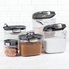 + 9-Piece Airtight Food Storage Container Set – Clear Plastic Flour and Sugar Canister Set with Magnetic Accessories for Kitchen
