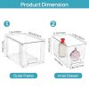 Vtopmart 4 Pack Large Stackable Storage Drawers,Easily Assemble Acrylic Bathroom Closet Undersink Organizers and Storage,Plastic