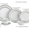 Lorren Home Trends Sirena Dinner Set, Silver