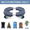 Plant Caddy with Wheels Heavy Duty 440lbs Capacity, Adjustable 15-21 Inch Rolling Plant Stand Indoor Outdoor, Large Plant Cart