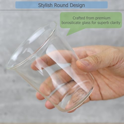 2 Pack Drinking Glasses Crystal Clear Cups for Soda Juice Tea Coffee Beer Cocktails Milk Hot and Cold Drink, Capacity 400ml /