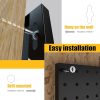 Peg Board, 8 Pack Metal Pegboard Panels White & Black Pegboards Wall Organizer with 50 Pcs Hooks, Peg Board for Walls Home,