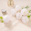 20 Heads Artificial Peony Silk Flower Leaf Home Office Wedding Party Festival Bar Decor (Cream White)