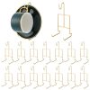 16 Pcs Gold Tea Cup and Saucer Display Stand Holder Rack Metal China Teacup Display Easel Coffee Mug Organizer for Plate Teapot