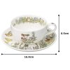T97285A/4660-2 Milk Tea Cup & Saucer, 11.8 fl oz (325 cc), My Neighbor Totoro, Dandelion, Microwave Safe, 1 Guest, Bone China