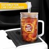 2 Pcs Glass Cups with Lids and Straws, 20oz/600ml Ice Glass Coffee Cups with Lids, Reusable Wide Mouth Tumbler with Handle &