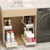Under Sink Organizer 2 Pack - 2 Tiers Pull Out Cabinet Organizer for Kitchen or Bathroom, Slide Out Storage Shelf for Pantry,
