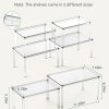 Acrylic Cabinet Organizer, Set of 4 Spice Rack Organizer for Cabinet, Desk Countertop Shelf Organizer, Pantry Kitchen Storage