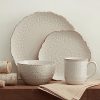 Chateau Cream 16-Piece Stoneware Dinnerware Set, Service for 4, Off White