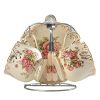 Tea Cups and Saucers Set of 2, Porcelain Floral Tea Cups Set with Holder, Fancy Vintage Teacups 8 oz