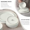 Dinnerware Sets for 6, 18-Piece Stoneware Plates and Bowls Set, Modern Kitchen Dinning Dishware, Chip and Scratch Resistant,