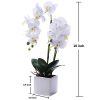 Orchids Artificial Fake Flowers with Vase for Table Centerpieces, Fake Orchids in Pots Orquideas Real Touch Flowers Large Vivid