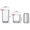- Liberty - 12-Ounce and 16-Ounce Plastic Tumblers (Set of 16), Plastic Drinking Glasses, All-Clear Reusable Plastic Cups,