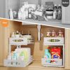 Under Sink Organizer, Pull Out Cabinet Organizers, Slide Sink Steel Shelf Cabinet Storage Shelves, Under Sink Storage for