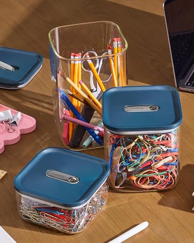 4qt Glass Airtight Food Storage Container with Lid – Non-Toxic, BPA-Free Kitchen Storage Container – Stackable, Space-Saving