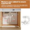 2-Pack Under Sink Storage Organizer, Large 2-Tier Elegant Mesh Pull Out Shelf for Kitchen and Bathroom Cabinet Organization,