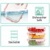 [10 Pack] Glass Meal Prep Containers, Food Storage Containers with Lids Airtight, Glass Lunch Boxes, Microwave, Oven, Freezer