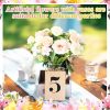 37 Pack Fake Flowers with Vase 24 Bundles Artificial Hydrangea Bouquets 12 Clear Vase for Home Office Farmhouse Centerpiece