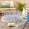 Palmetto [Set of 16] 20 ounce Plastic Stackable Water Tumblers in Clear, Lightweight Value Set of Drinking Cups, Reusable,