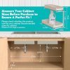 Under Sink Organizer 2 Pack - 2 Tiers Pull Out Cabinet Organizer for Kitchen or Bathroom, Slide Out Storage Shelf for Pantry,