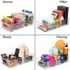 ClearSpace Plastic Pantry Organization and Storage Bins with Removable Dividers – 4 Pack XL Perfect Kitchen Organization or