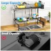 ［2-Tier 4 Baskets］Over The Sink Dish Drying Rack, 24.8"-35.4", Large Sink Rack for Kitchen, Extensible and Adjustable, Saving