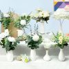 Artificial Flowers with Ceramic Vases, 58 Pcs Fake Plants and Flowers in Vases Set of 8,DIY Table Centerpieces for Wedding,Home
