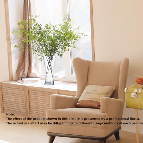 Artificial Plants,4PCS 43.3" Green Nandina Faux Branches for Vase,Faux Greenry Stems Fake Plants for Shop Garden Office Home