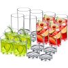 - Liberty - 12-Ounce and 16-Ounce Plastic Tumblers (Set of 16), Plastic Drinking Glasses, All-Clear Reusable Plastic Cups,