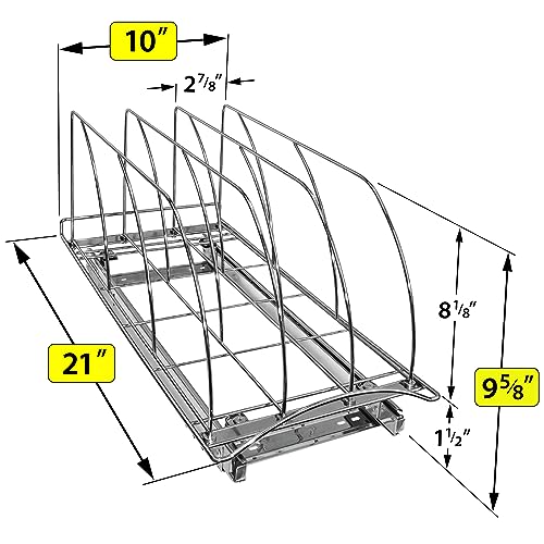 ® Pull Out Cutting Board, Cookie Sheet, and Baking Pan Organizer Rack - Lifetime Ltd. Warranty - Slide Out Kitchen Cabinet