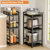 3-Tier Expandable Storage Shelves, 110LBS Heavy Duty Metal Shelving Unit, Adjustable Laundry Room Organization and Storage Shelf