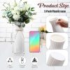 5 Sets Faux Flowers in Vase Fake Flowers with Vase Wedding Centerpiece for Table Faux Eucalyptus Leaves Floral Arrangements for