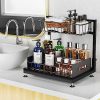 2 Pack Under Sink Organizers and Storage,Pull Out Cabinet Organizer,2-Tier Sliding Out Kitchen Basket Sink Shelf Cabinet