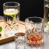 Drinking Glasses, 8 Piece Crystal Glass Cups, Mixed Glassware Set, 4 pcs Crystal Old Fashioned 11oz Highballs and 4 pcs 11oz