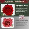 Red Roses Artificial Flowers 50 Pack in Bulk, Fake Roses Flowers Realistic Roses for Wedding Home Party Decoration Event Gift