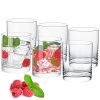 Heat-Resistant Drinking Glasses Set of 6 Double Fashioned Glass Lowball Tumblers 13.8oz Made From Premium Borosilicate All