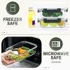 30 Pieces Glass Food Storage Containers Set, Glass Meal Prep Containers Set with Snap Locking Lids, Airtight lunch Containers