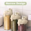 2-Pack Airtight Cereal & Dry Food Storage Containers, BPA-Free Plastic Rice Containers with Lids & Measuring Cup, Kitchen &