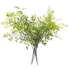 Artificial Plants,4PCS 43.3" Green Nandina Faux Branches for Vase,Faux Greenry Stems Fake Plants for Shop Garden Office Home