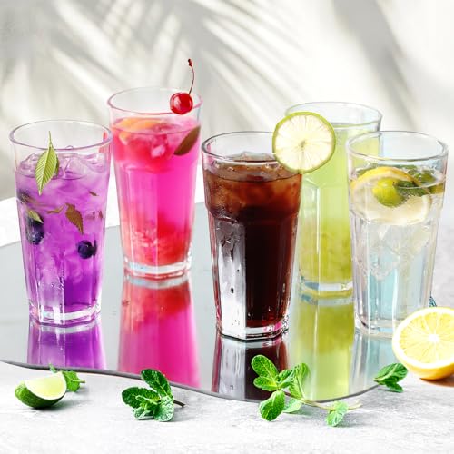 Highball Drinking Glasses Set of 9, Water Glasses 16 oz,Iced Tea Glasses for Water, Juice,
